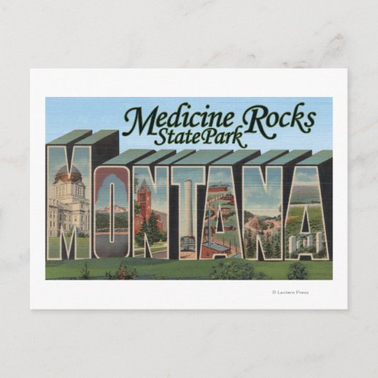 State Park Medicine Rocks, Montana Briefkaart (Voorkant)