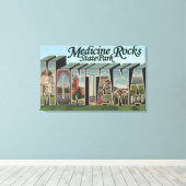 State Park Medicine Rocks, Montana Canvas Afdruk (Insitu (Houten vloer))