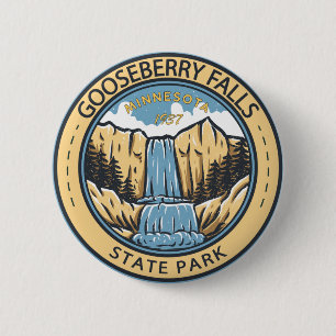 State Park Minnesota Badge Gooseberry Herfsten Ronde Button 5,7 Cm