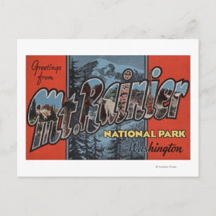 State Park Mt. Rainier, Washington Briefkaart
