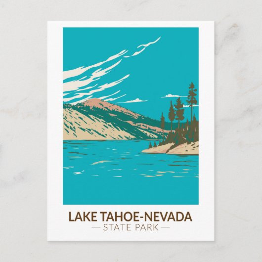 State Park Nevada meer van het meer van Tahoe Nev Briefkaart (Voorkant)
