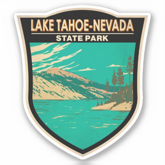 State Park Nevada  meer van het meer van Tahoe Nev Sticker (Voorkant)