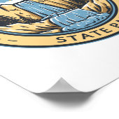 State Park New York Badge Herfsten Poster (Hoek)