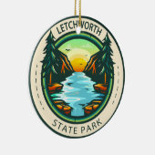 State Park New York Badge Keramisch Ornament (Rechts)