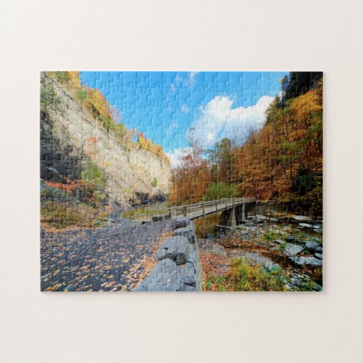 State Park Taughannock Herfsten Legpuzzel (Horizontaal)