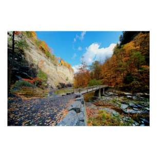 State Park Taughannock Herfsten Perfect Poster