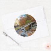 State Park Taughannock Herfsten Ronde Sticker (Envelop)