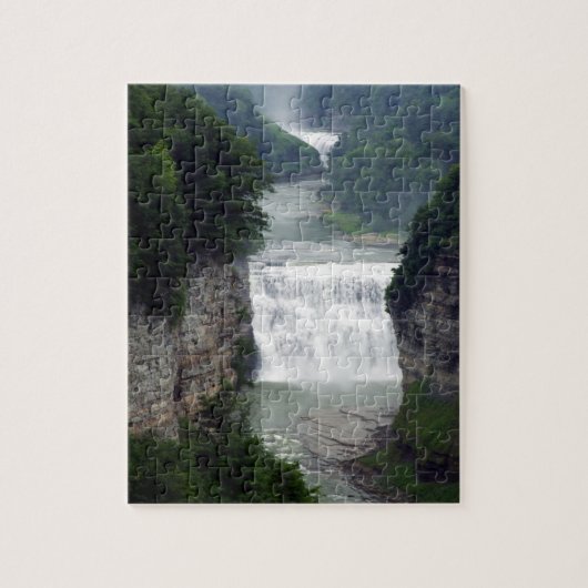 State Park Upper and Middle Waterfall Legpuzzel (Verticaal)
