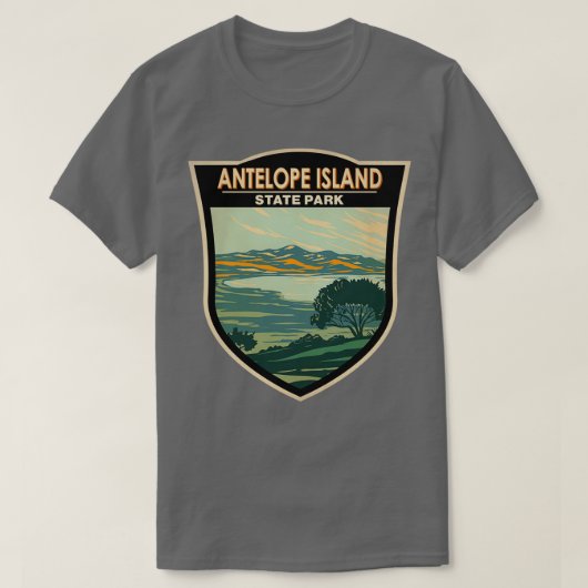 State Park Utah Badge op het eiland Antelope T-shirt (Design voorkant)