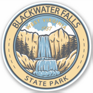 State Park West Virginia Badge Herfsten Blackwater Sticker