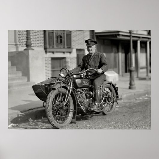 STATE POLICE MOTORCYCLE COP c. 1923 Poster (Voorkant)