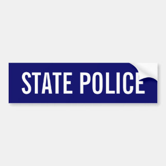 STATE POLICE - White Logo Emblem Bumpersticker