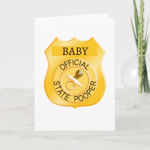 State Pooper Baby shower Kaart