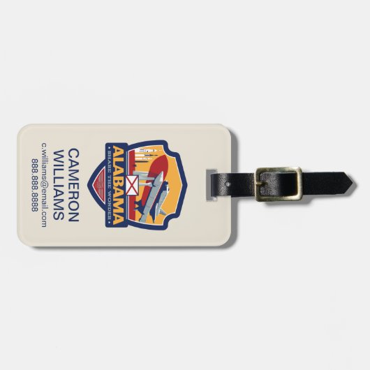 State Pride | Alabama Bagagelabel (Voorkant horizontaal)