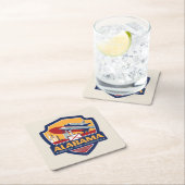 State Pride | Alabama Vierkante Kartonnen Onderzetter (Insitu)