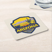 State Pride | Arizona 2 Vierkante Kartonnen Onderzetter (Schuin)