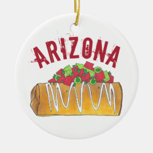 State Pride Arizona AZ Tex Mex Chimichanga Keramisch Ornament