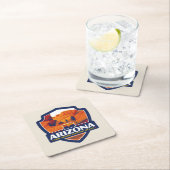 State Pride | Arizona Vierkante Kartonnen Onderzetter (Insitu)