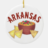 State Pride Arkansas Style Cheese Queso Dip Nachos Keramisch Ornament (Achterkant)