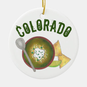 State Pride Colorado Green Chili Verde Bowl Keramisch Ornament