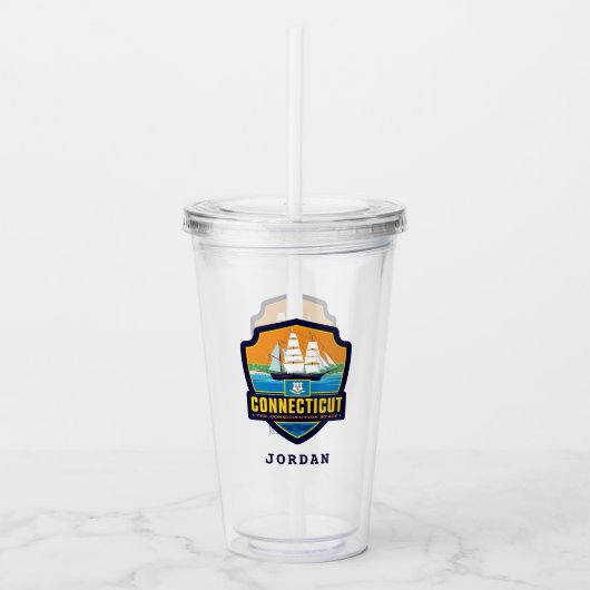 State Pride | Connecticut Acryl Drinkbeker (Voorkant)