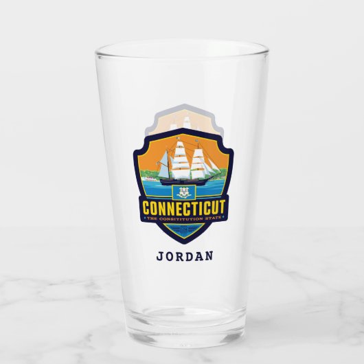 State Pride | Connecticut Glas (Achterkant)