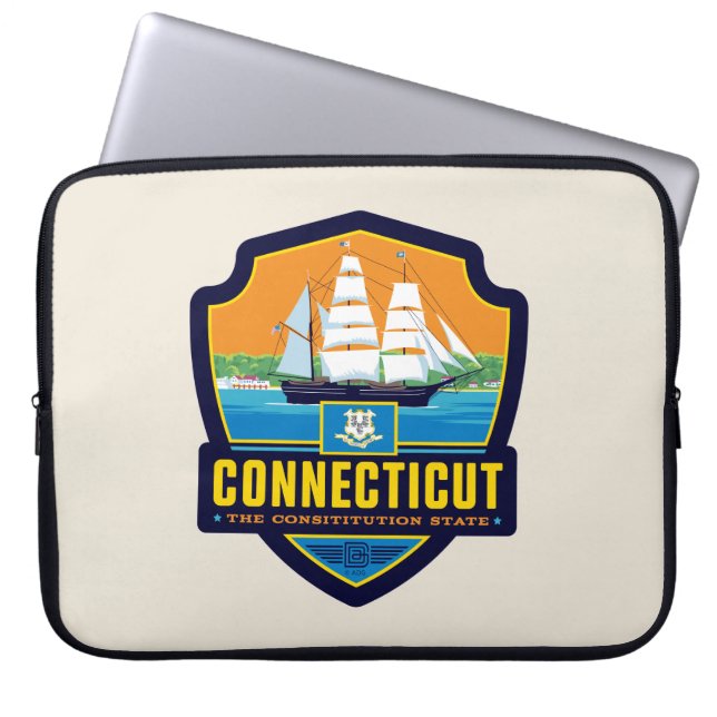 State Pride | Connecticut Laptop Sleeve (Voorkant)