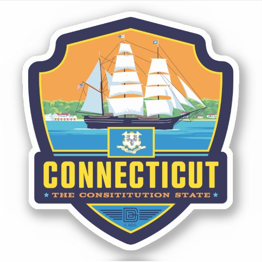 State Pride | Connecticut Sticker (Voorkant)