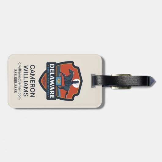 State Pride | Delaware Bagagelabel (Achterkant horizontaal)