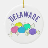 State Pride Delaware Beach Salt Water Taffy Keramisch Ornament (Achterkant)