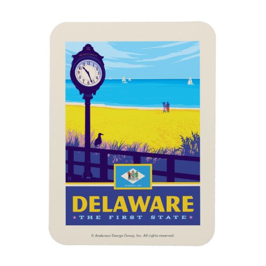 State Pride | Delaware Magneet (Verticaal)