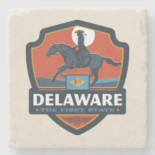 State Pride   Delaware Stenen Onderzetter