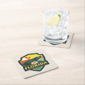State Pride | Florida Vierkante Kartonnen Onderzetter (Insitu)