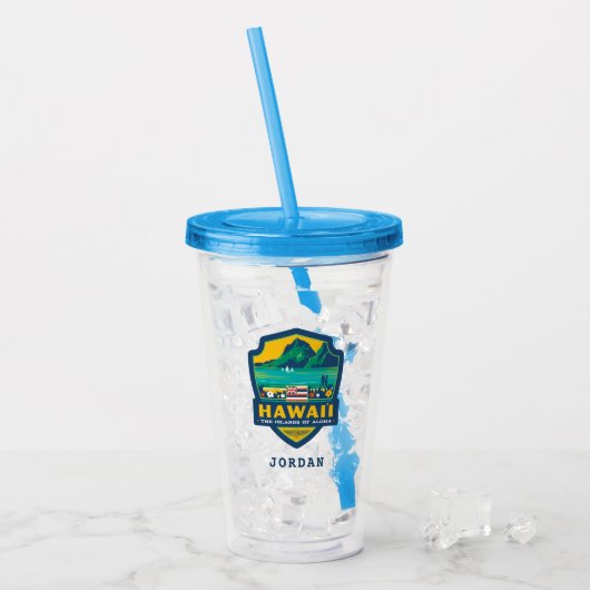 State Pride | Hawaii Acryl Drinkbeker (Voorkant ijs)
