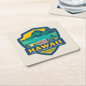 State Pride | Hawaii Vierkante Kartonnen Onderzetter (Schuin)