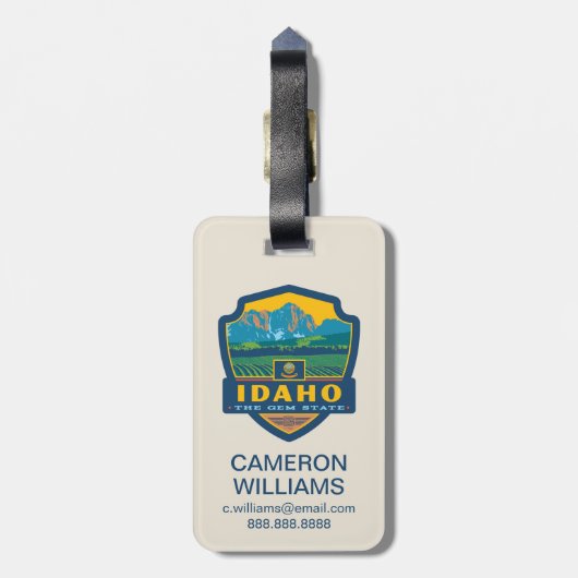 State Pride | Idaho Bagagelabel (Achterkant verticaal)