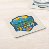 State Pride | Idaho Vierkante Kartonnen Onderzetter (Schuin)