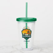 State Pride | Illinois Acryl Drinkbeker (Voorkant)