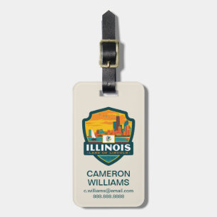State Pride   Illinois Bagagelabel
