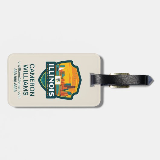 State Pride | Illinois Bagagelabel (Achterkant horizontaal)