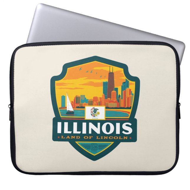 State Pride | Illinois Laptop Sleeve (Voorkant)