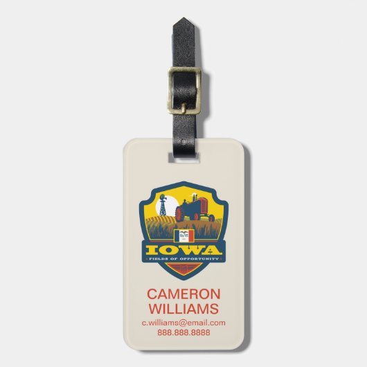 State Pride | Iowa Bagagelabel (Voorkant verticaal)