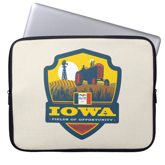 State Pride | Iowa Laptop Sleeve (Voorkant)