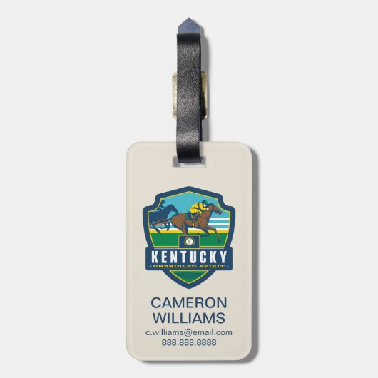 State Pride | Kentucky Bagagelabel (Achterkant verticaal)