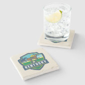 State Pride | Kentucky Stenen Onderzetter (Zijkant)