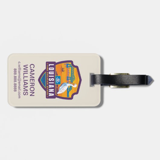 State Pride | Louisiana Bagagelabel (Achterkant horizontaal)