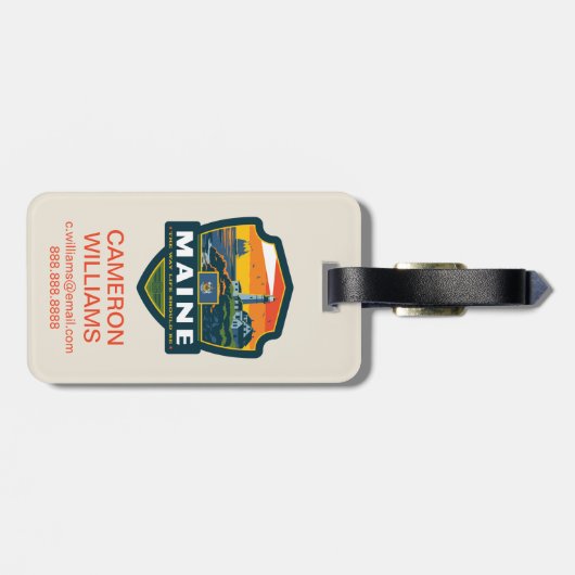 State Pride | Maine Bagagelabel (Achterkant horizontaal)