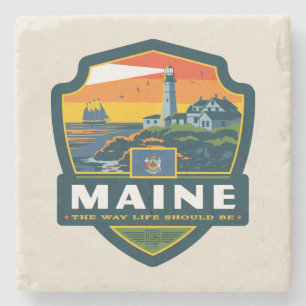 State Pride   Maine Stenen Onderzetter