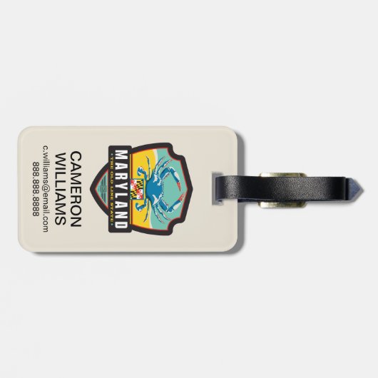 State Pride | Maryland Bagagelabel (Achterkant horizontaal)