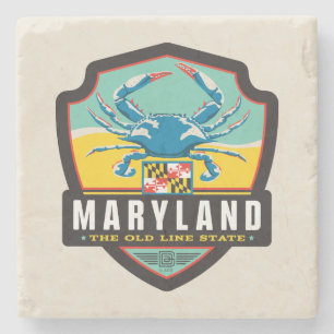 State Pride Maryland Stenen Onderzetter